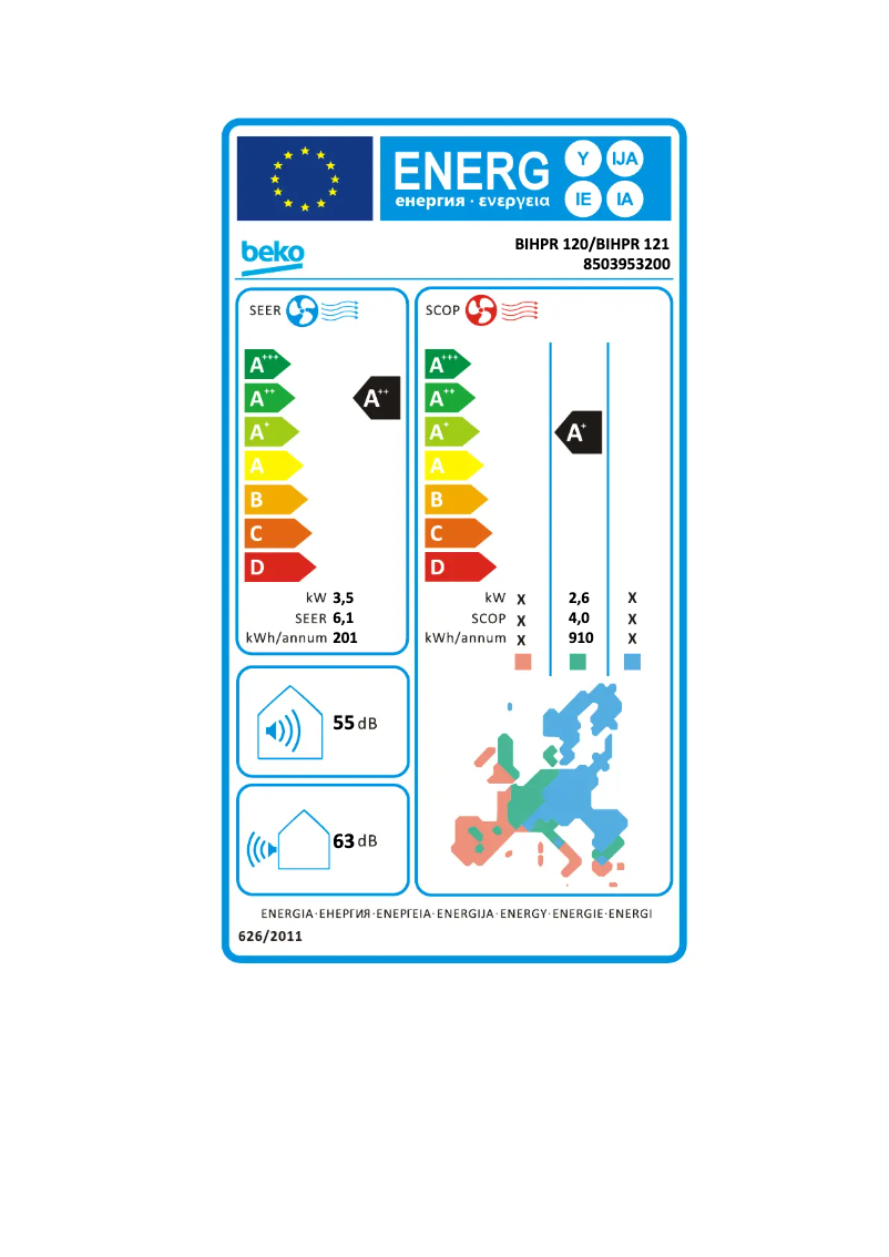 Image de la première page du manuel de l'appareil BIHPR 120
