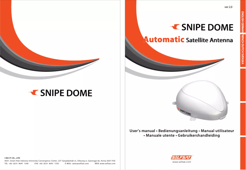 Page n°1 - Manuel utilisateur Selfsat Snipe Dome