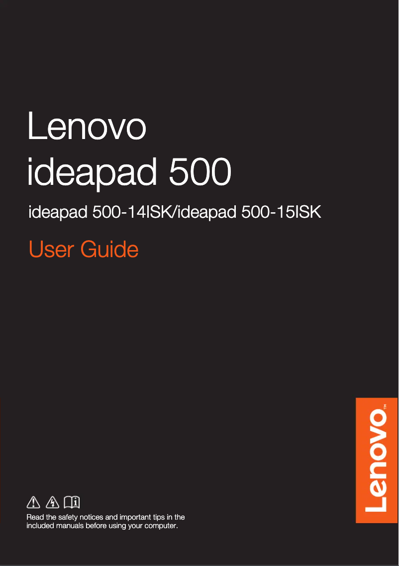 Imagen de la primera página del manual del dispositivo Ideapad 500-15ISK