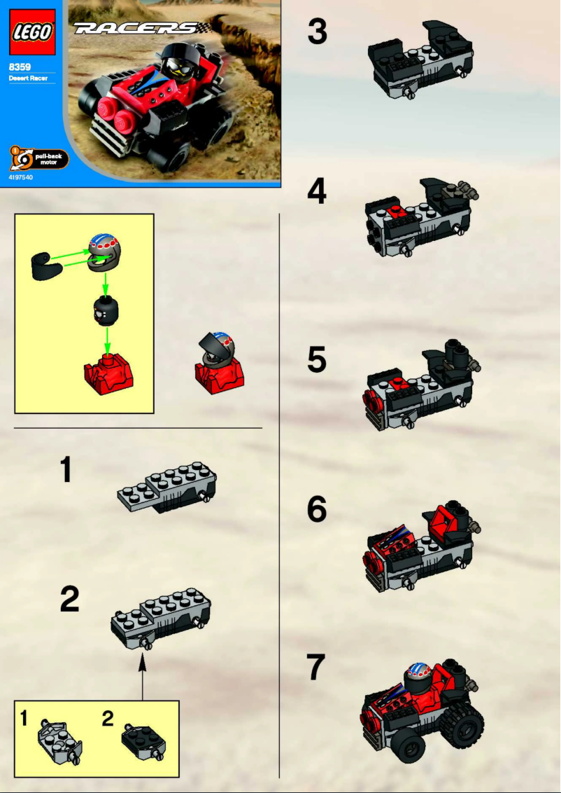 Page n°1 - Manuel utilisateur Lego Desert Racer