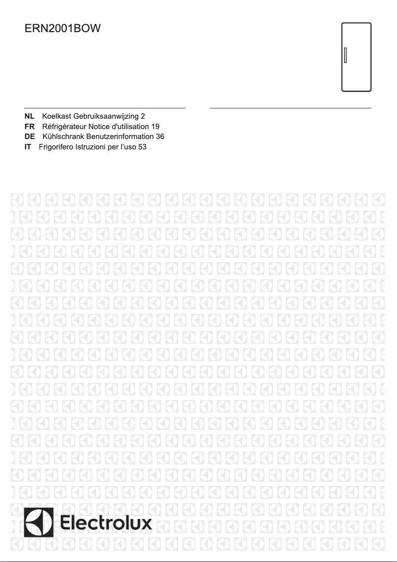 Page 1 de la notice Manuel utilisateur Electrolux ERN2001BOW