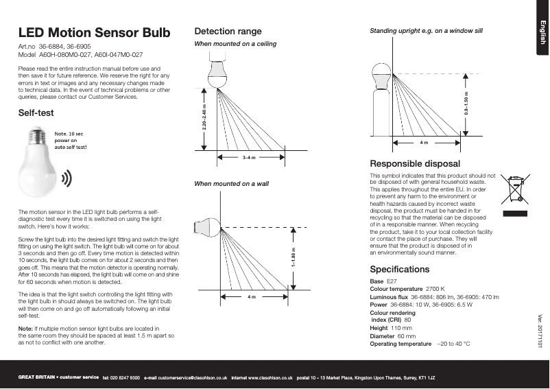 Image de la première page du manuel de l'appareil A60I-047M0-027