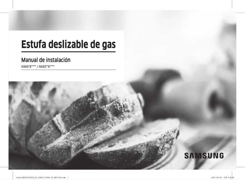 Page 1 de la notice Guide d'installation Samsung NX60T8755SS