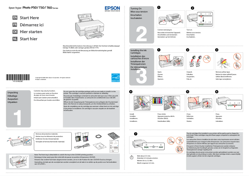 Page n°1 - Manuel utilisateur Epson Stylus Photo T59
