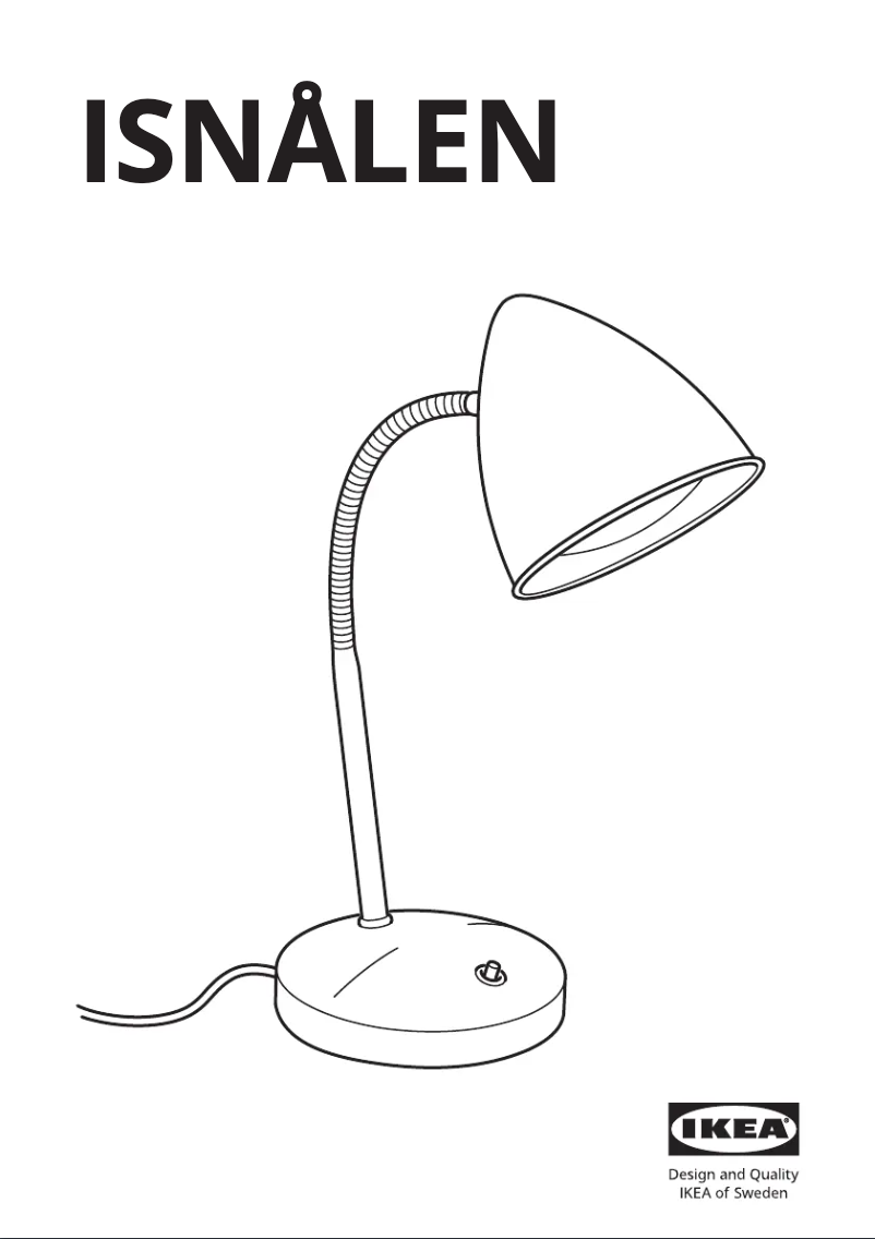 Page 1 de la notice Manuel utilisateur Ikea ISNÅLEN 405.200.13