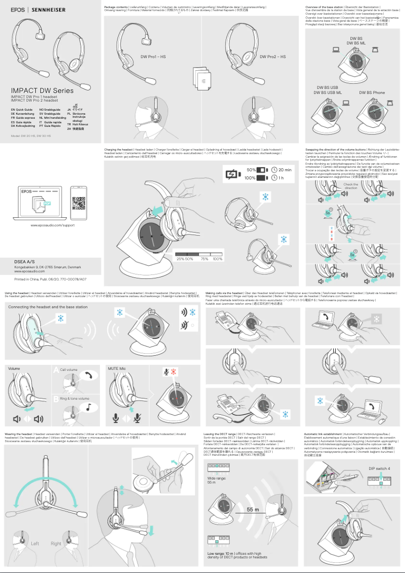Page 1 de la notice Manuel utilisateur Sennheiser EPOS Impact DW Pro 2 ML