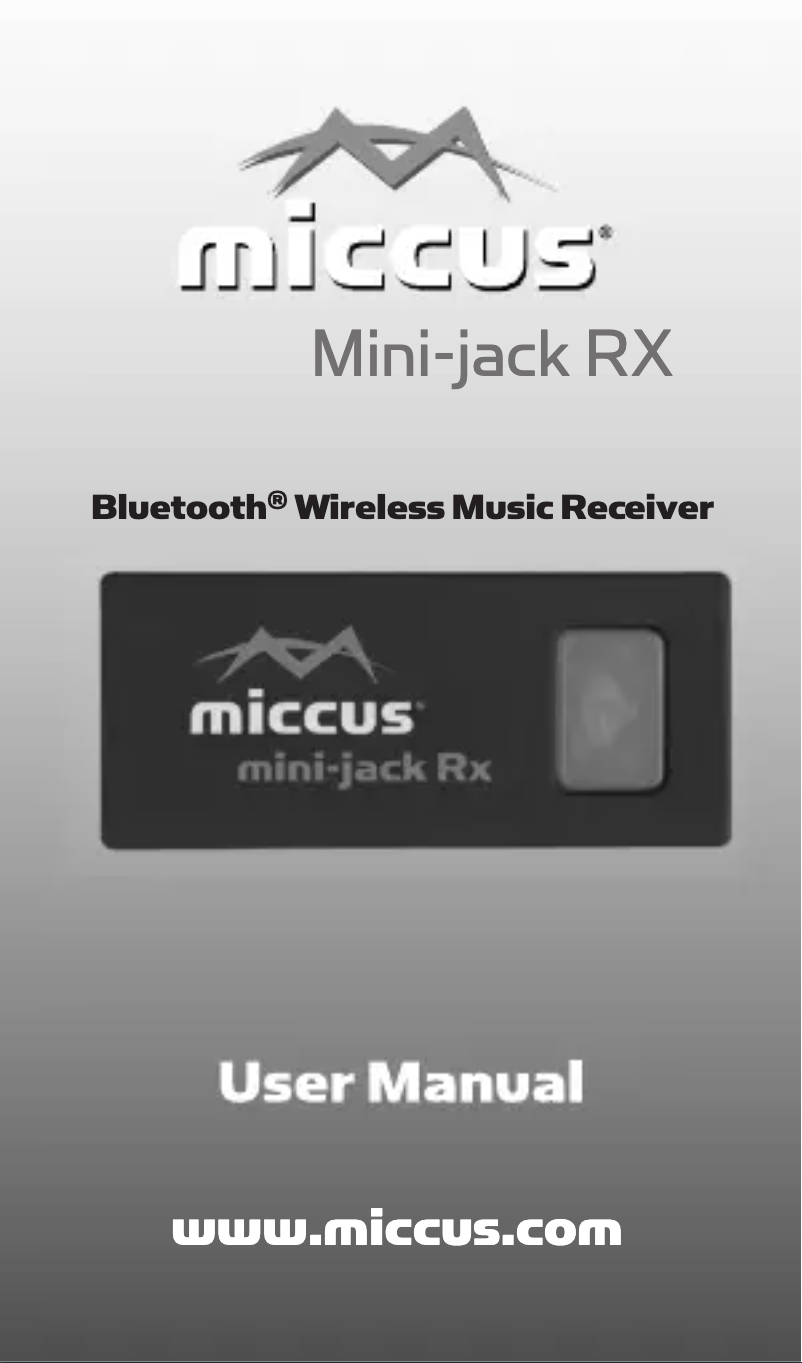 Image de la première page du manuel de l'appareil Mini-jack RX