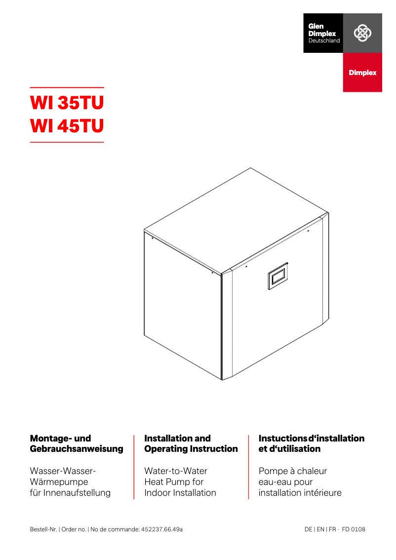 Image de la première page du manuel de l'appareil WI 35TU