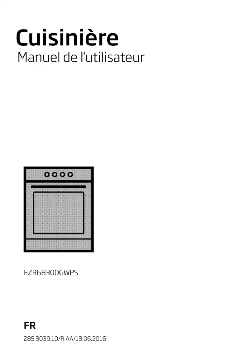 Image de la première page du manuel de l'appareil FZR 68300 GWPS
