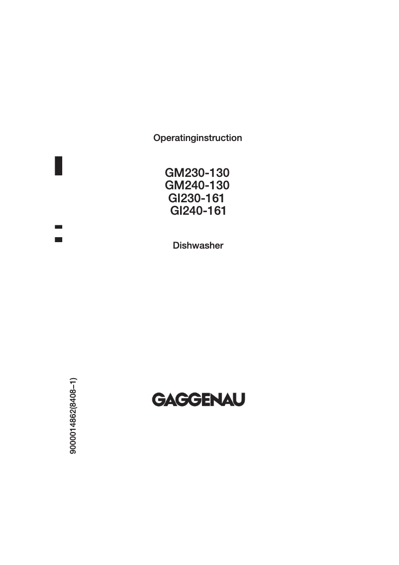 Image de la première page du manuel de l'appareil GI 230-161