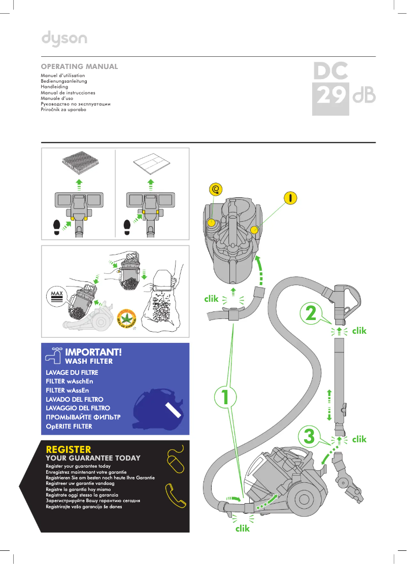 Page n°1 - Manuel utilisateur Dyson DC29