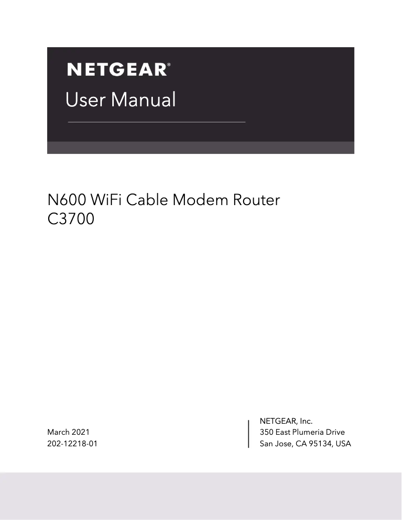 Page 1 de la notice Manuel utilisateur Netgear N600