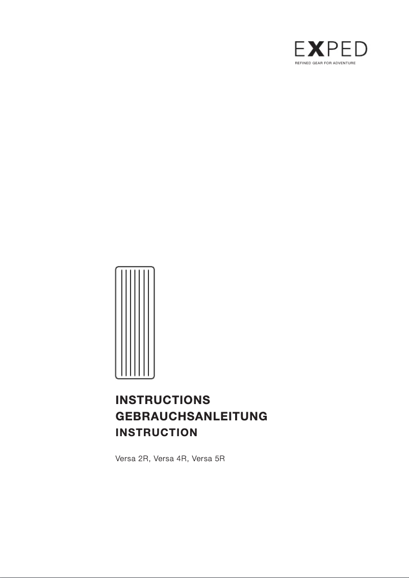 Page 1 de la notice Manuel utilisateur Exped Versa 2R