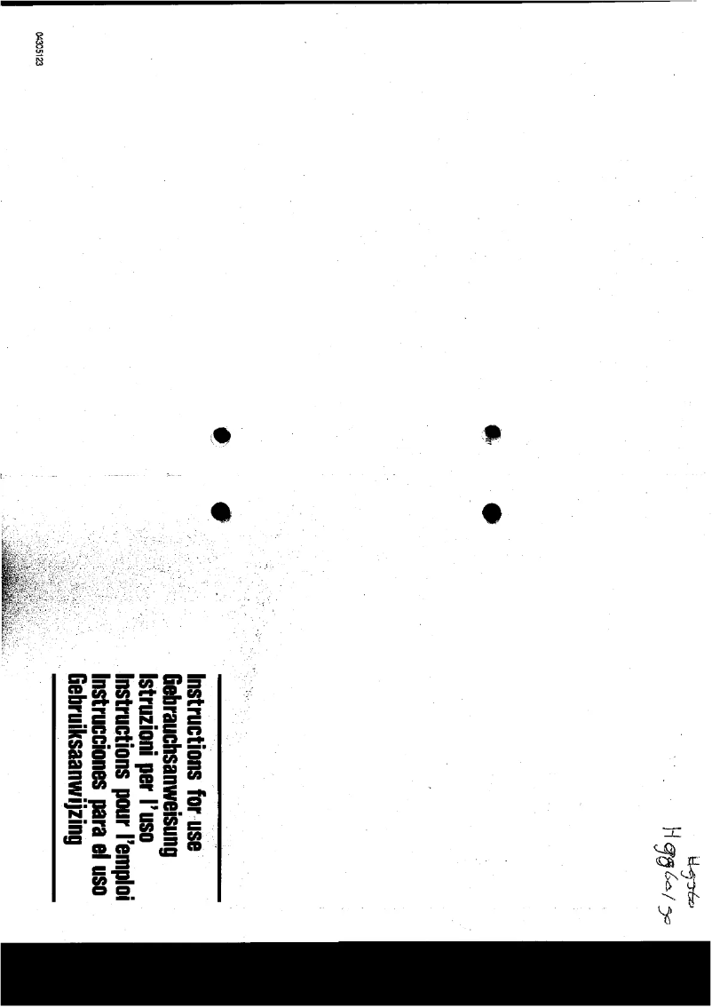Image de la première page du manuel de l'appareil H 9860