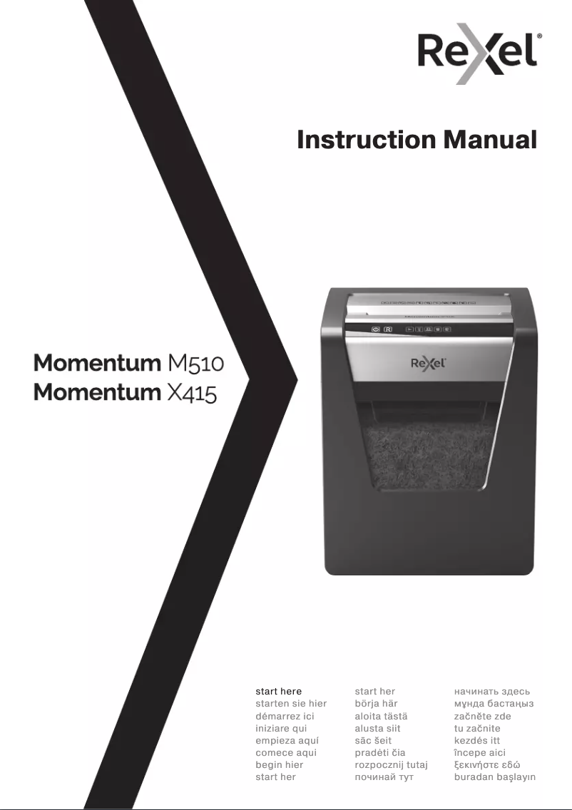 Page n°1 - Manuel utilisateur Rexel Momentum X415