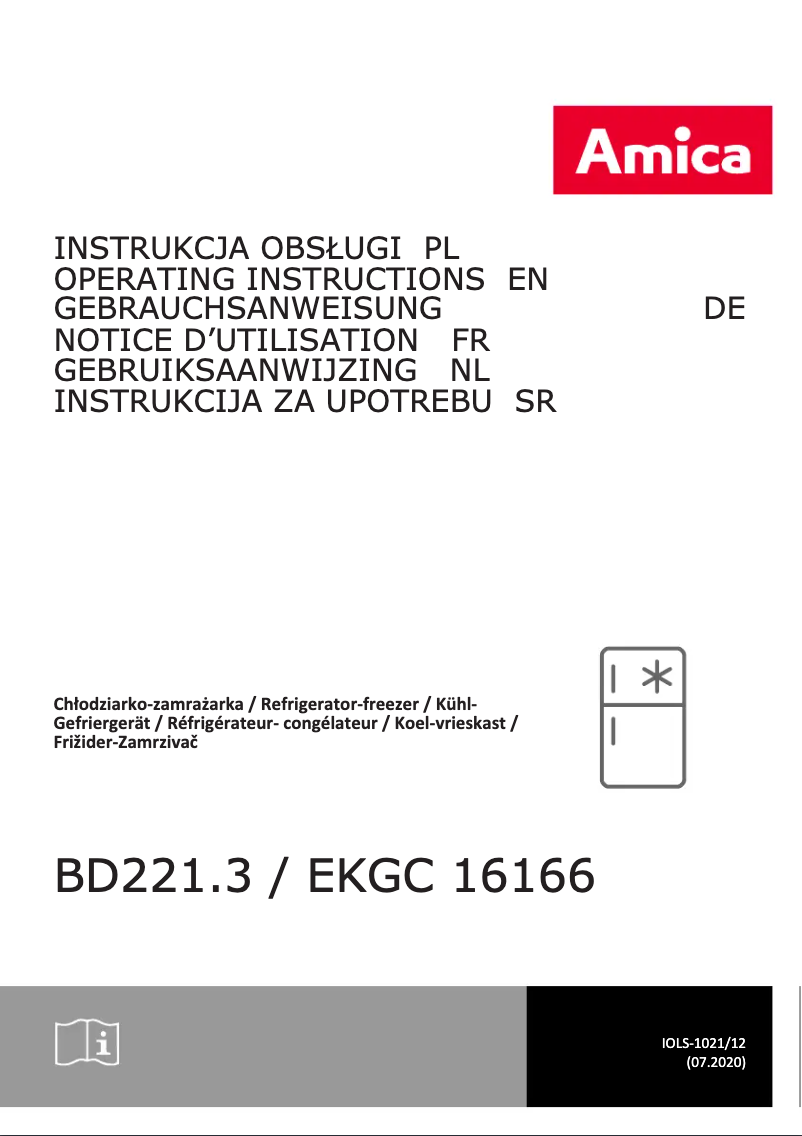 Page n°1 - Manuel utilisateur Amica EKGC 16166