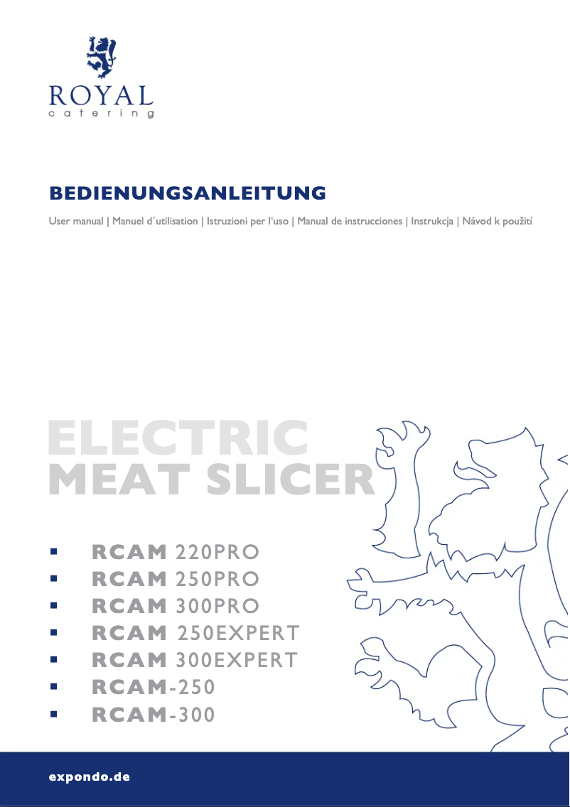 Page n°1 - Manuel utilisateur Royal Catering RCAM-250PRO