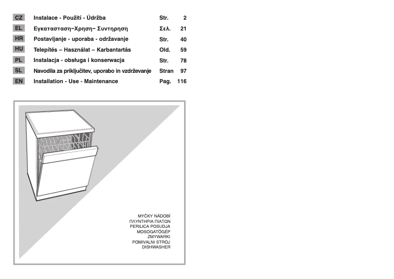 Page n°1 - Manuel utilisateur Candy CDI 5012E10