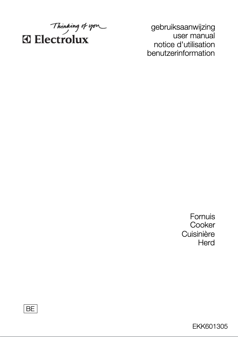 Page 1 de la notice Manuel utilisateur Electrolux EKK 601305 x