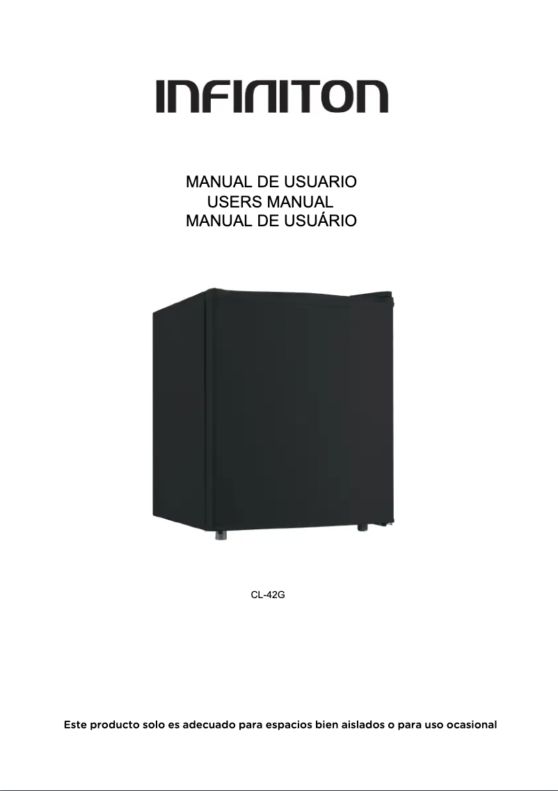 Page n°1 - Manuel utilisateur Infiniton CL-42G