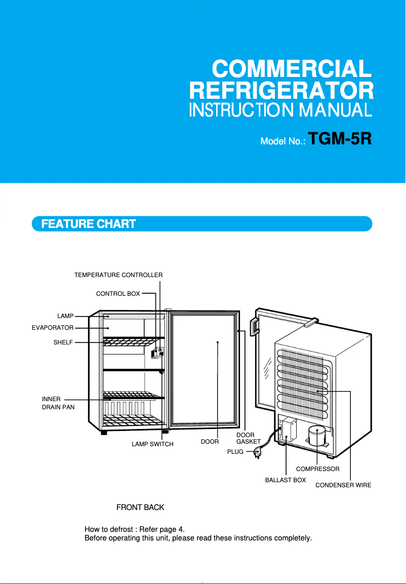 Imagen de la primera página del manual del dispositivo TGM-5R