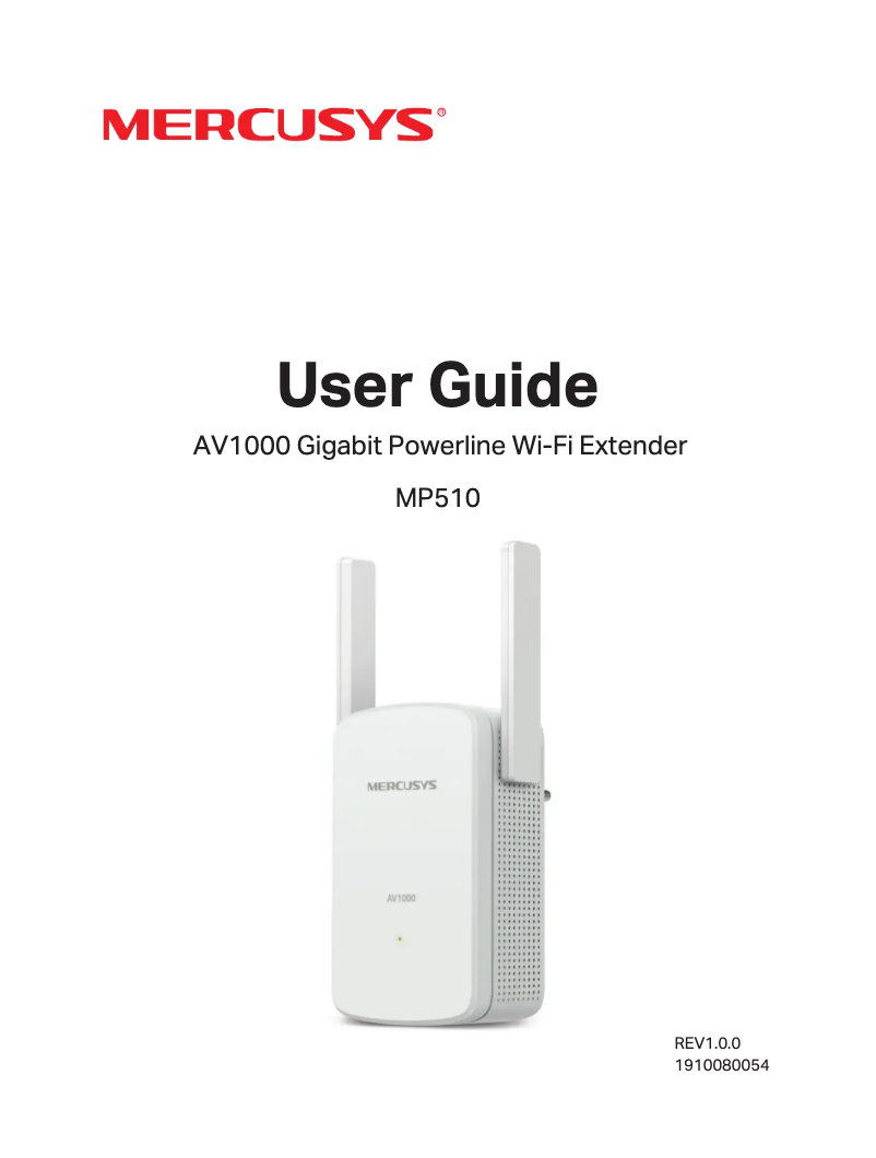 Page 1 de la notice Mode d'emploi Mercusys MP510