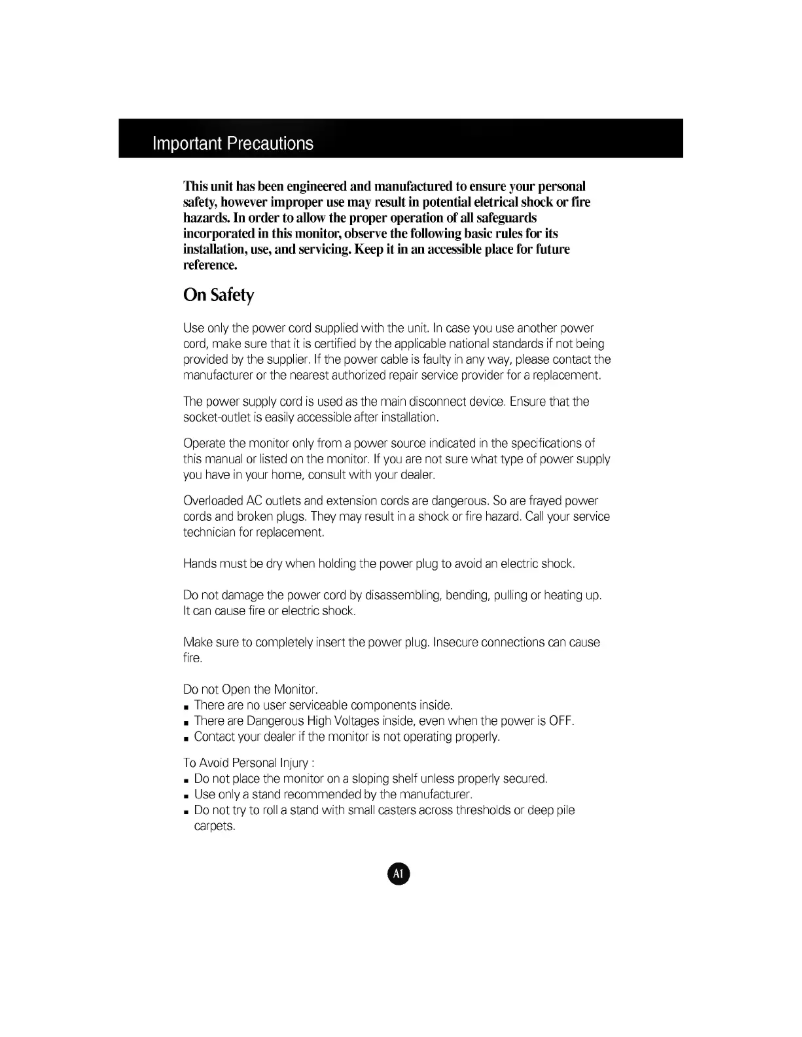 Page 1 de la notice Manuel utilisateur LG E701S