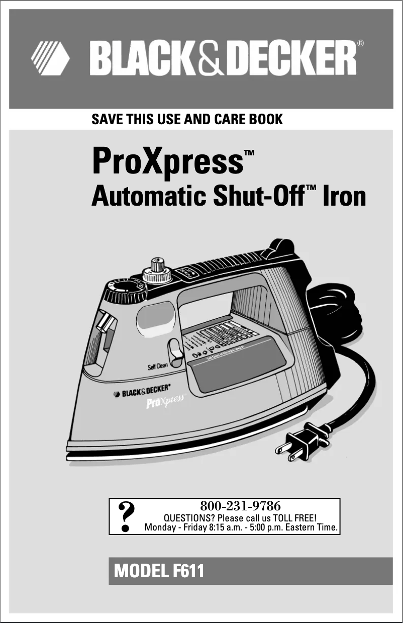 Page 1 de la notice Manuel utilisateur Black & Decker F611