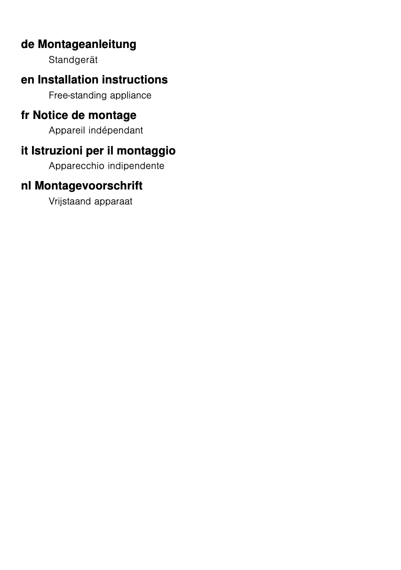 Page n°1 - Guide d'installation Bosch KTR16PW31