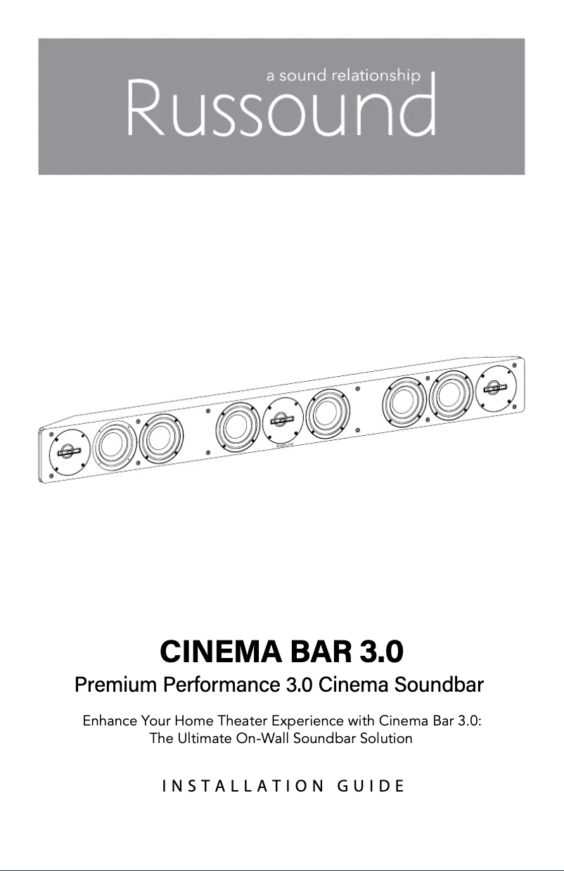Page n°1 - Manuel utilisateur Russound Cinema Bar 3.0
