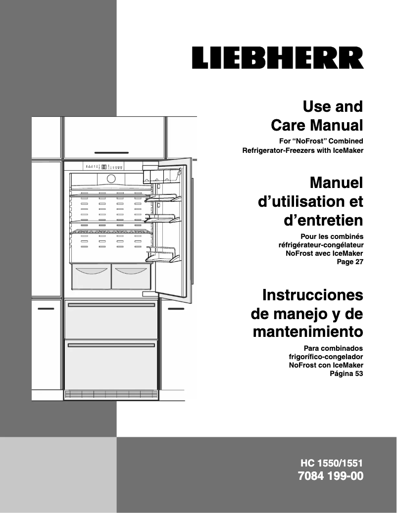 Page n°1 - Manuel utilisateur Liebherr HC 1551