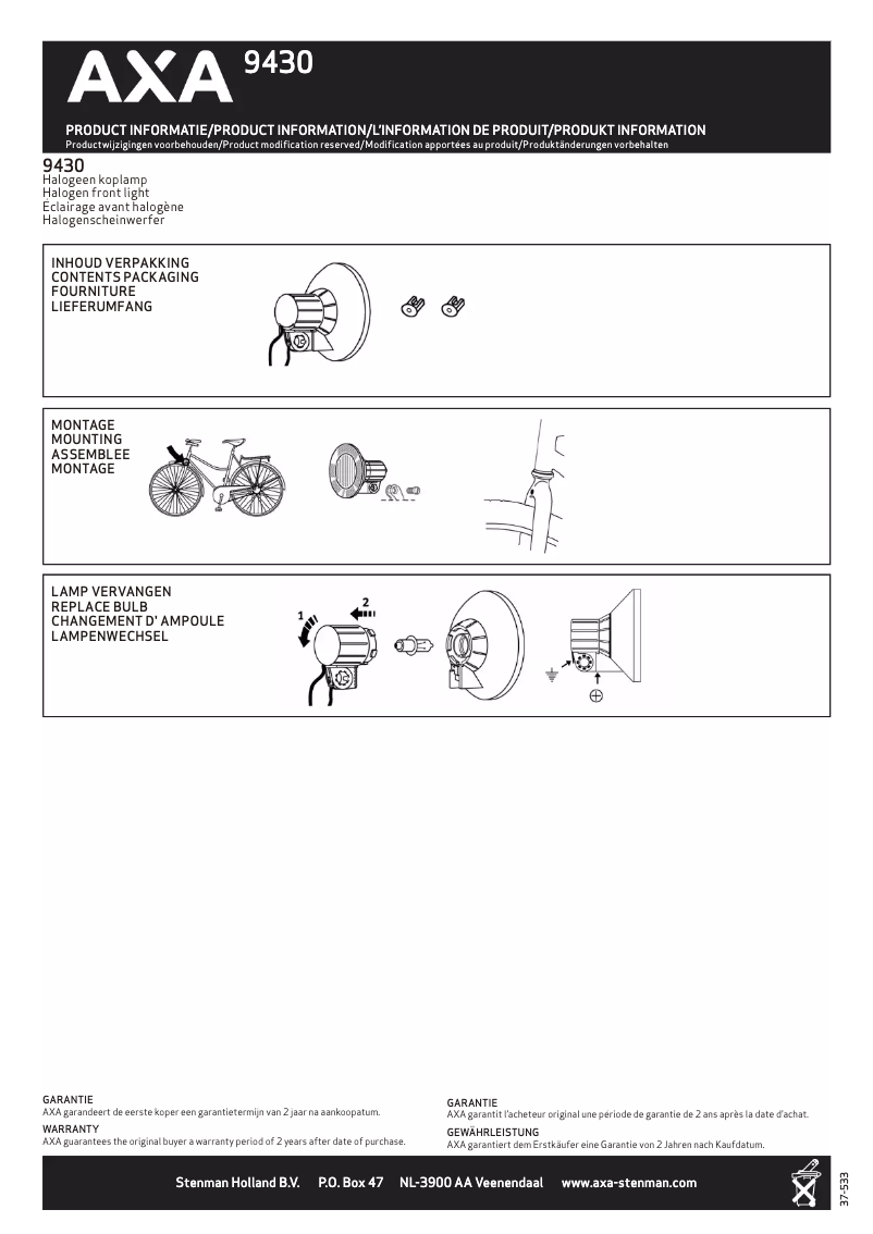 Página 1 del manual Manual de usuario AXA 9430