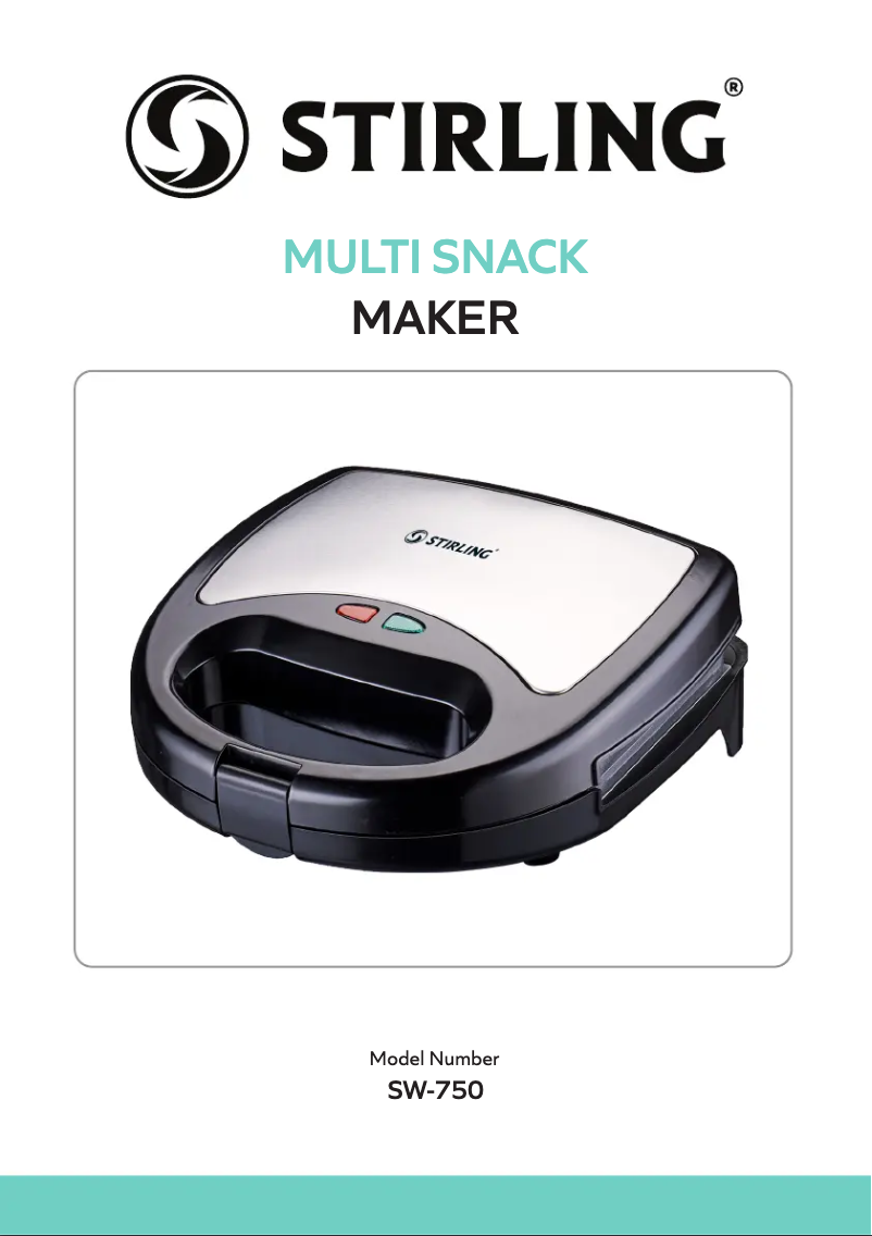 Image de la première page du manuel de l'appareil SW-750