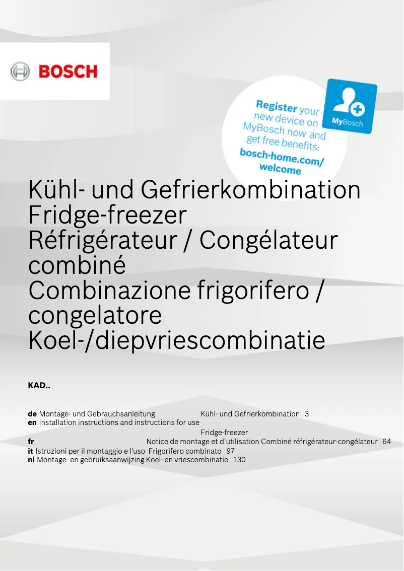 Image de la première page du manuel de l'appareil KAD92HI31