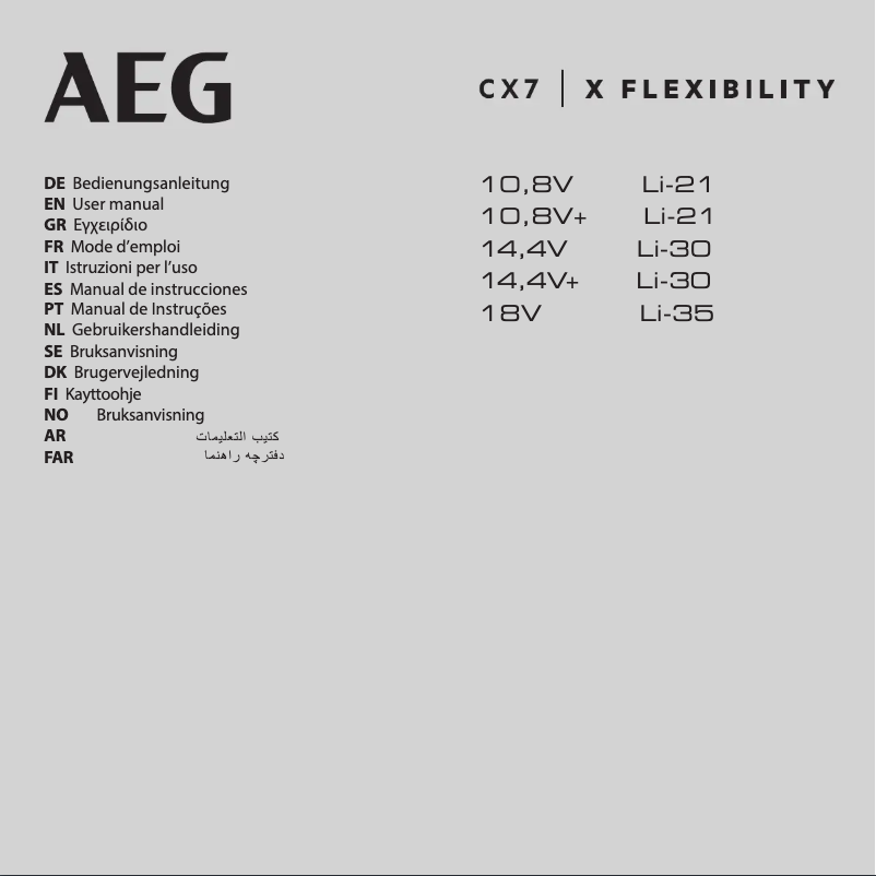 Page 1 de la notice Manuel utilisateur AEG CX7-35ÖKO