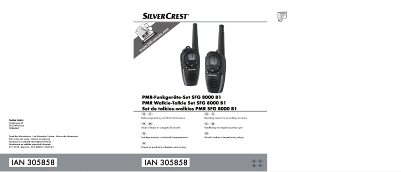 Page n°1 - Manuel utilisateur SilverCrest SFG 8000 B1