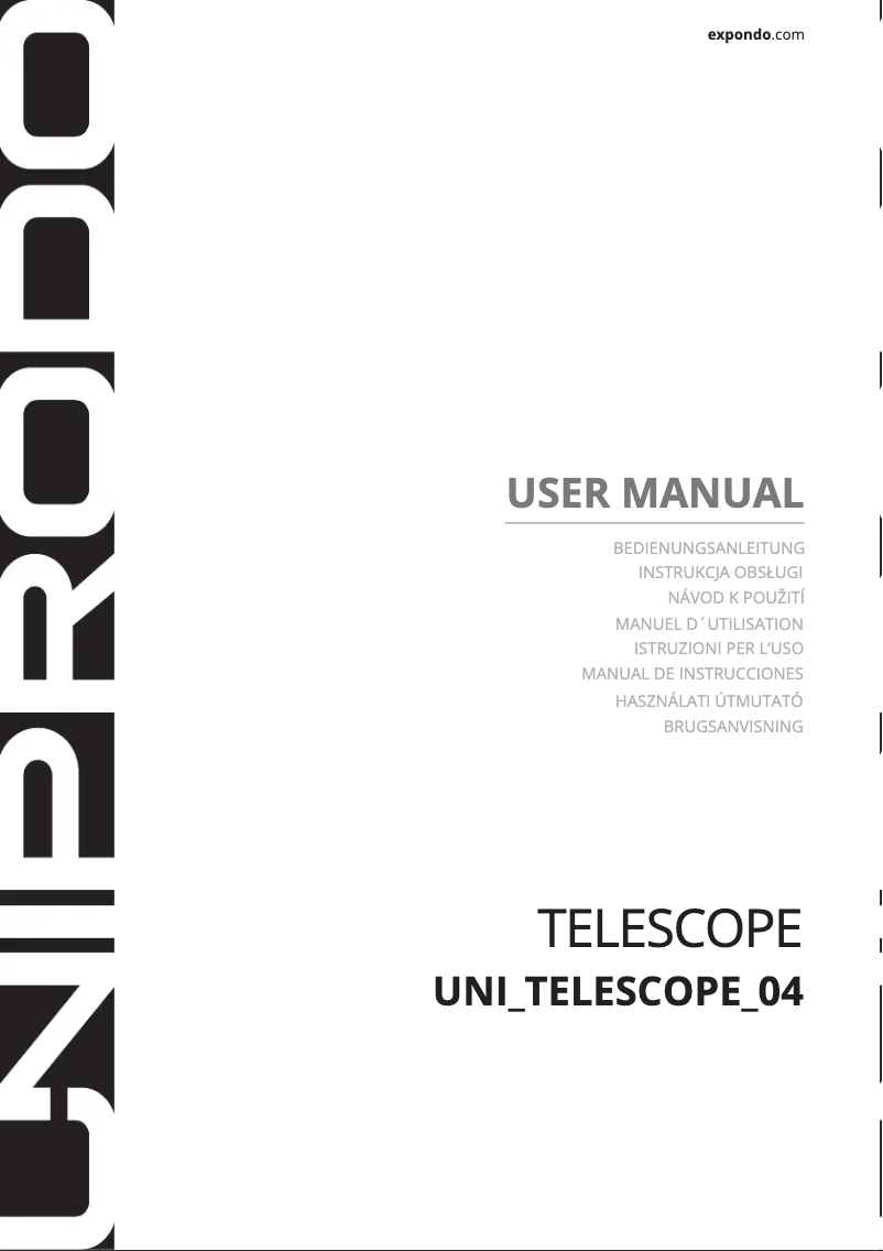 Image de la première page du manuel de l'appareil UNI_TELESCOPE_04