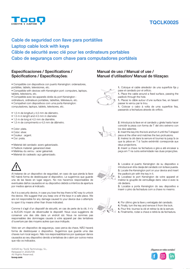 Image de la première page du manuel de l'appareil TQCLKC0025