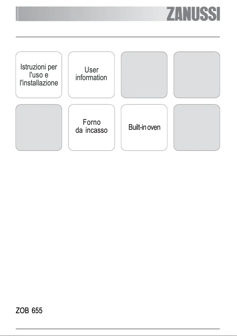 Page n°1 - Manuel utilisateur Zanussi ZOB655SRC