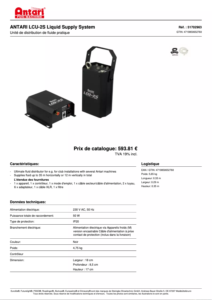 Image de la première page du manuel de l'appareil LCU-2S