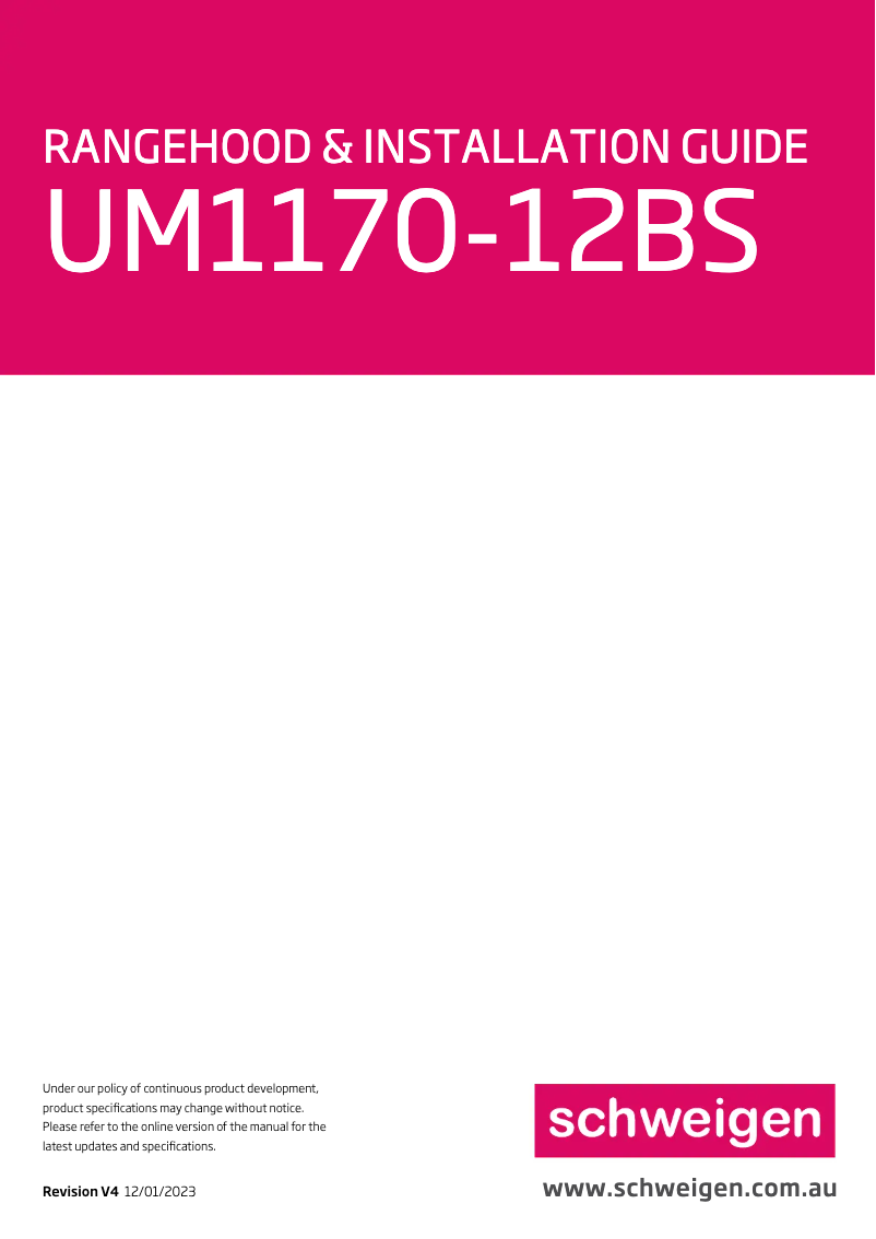 Image de la première page du manuel de l'appareil UM1170-12BS