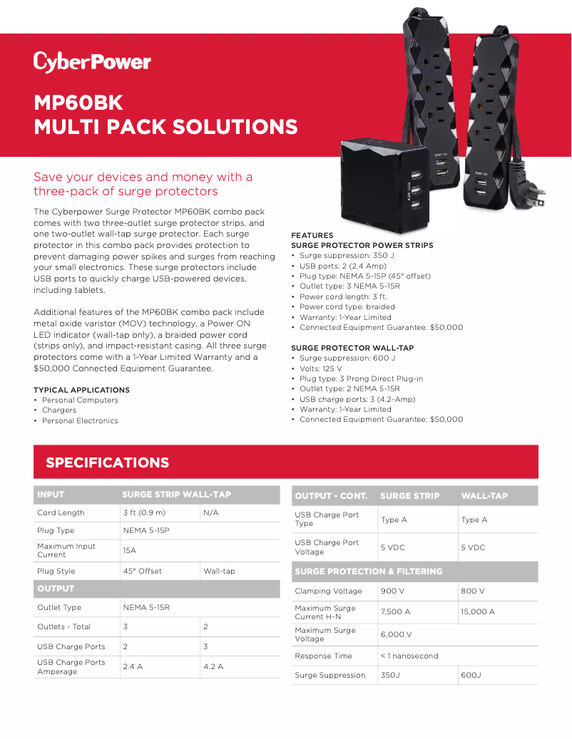 Image de la première page du manuel de l'appareil MP60BK