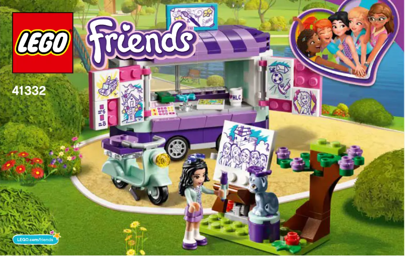 Page 1 de la notice Consignes visuelles Lego Friends 41332