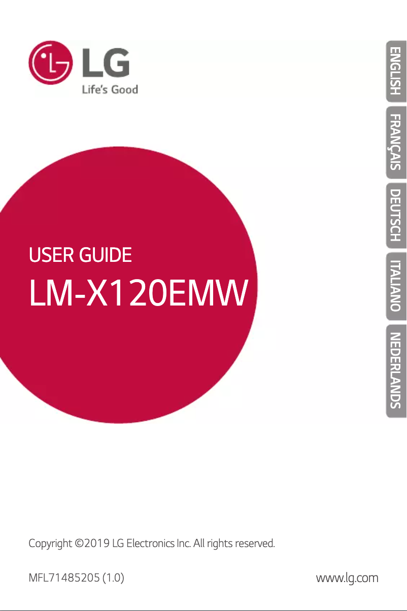 Page n°1 - Manuel utilisateur LG K20