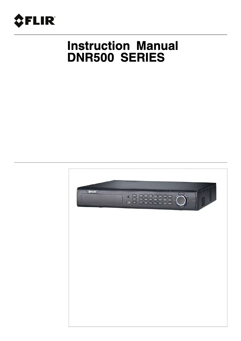 Page 1 de la notice Manuel utilisateur FLIR DNR516R8
