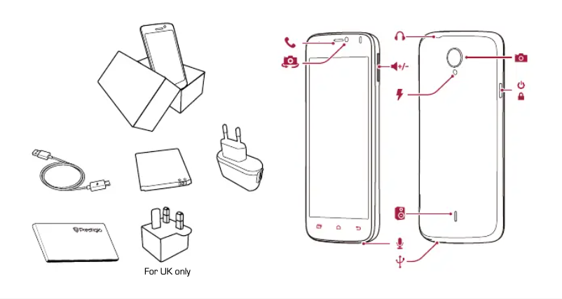 Page 1 de la notice Guide de démarrage rapide Prestigio MultiPhone 3502 DUO