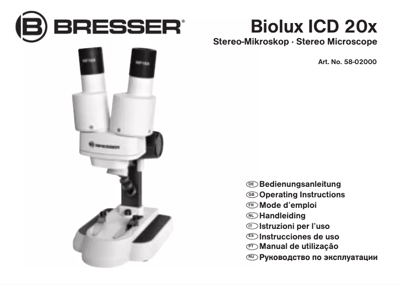 First page image of the manual for Biolux ICD