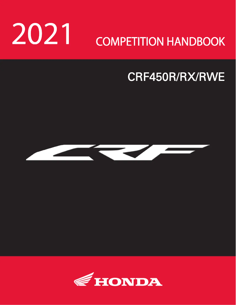 Página 1 del manual Manual de usuario Honda CRF450RWE (2021)