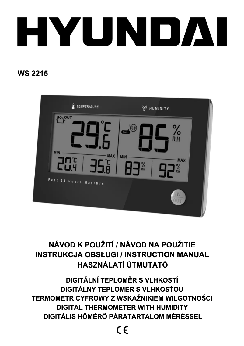 Page 1 de la notice Manuel utilisateur Hyundai WS 2215