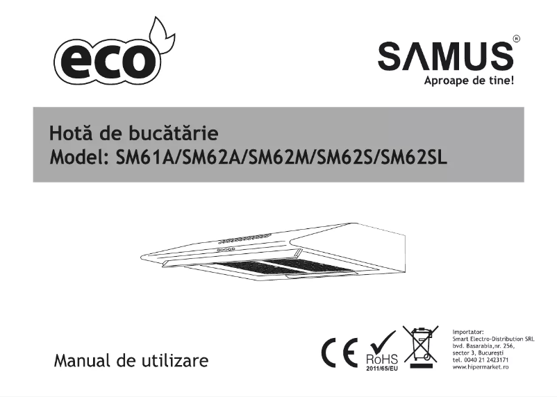 Page 1 de la notice Manuel utilisateur Samus SM62A